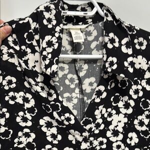 H&M Black and White Floral Dress